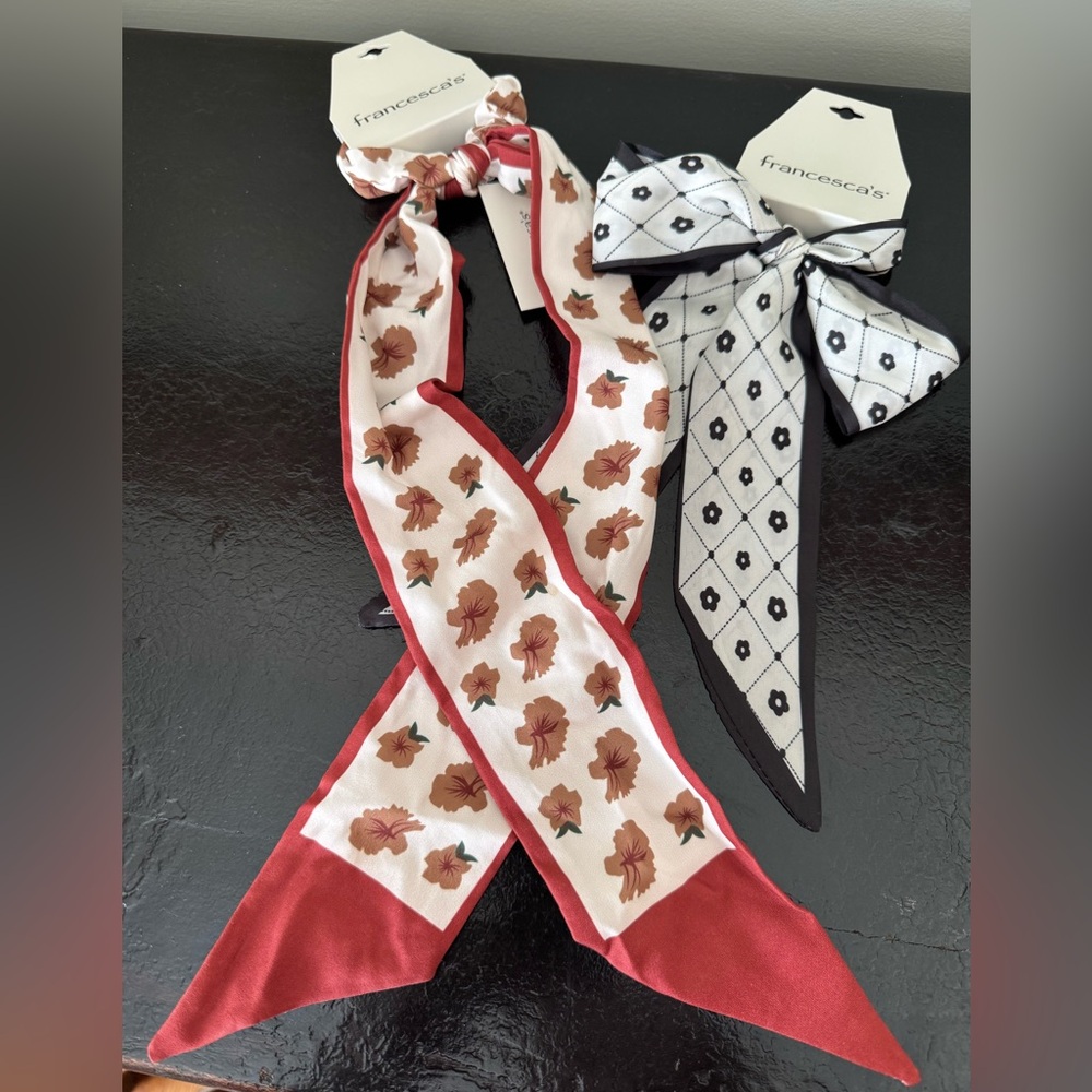 Francesca’s Hair Wrap and Ponytail Scarf NWT $18 Retail Each